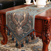 轻奢高端奢华餐桌布长条法式 美式 复古桌旗欧式 茶几电视柜斗柜盖布