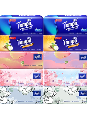 得宝tempo4层混合香味樱花抽纸