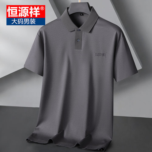 恒源祥加肥加大男士短袖POLO衫