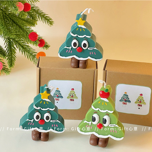 圣诞节装 饰品香氛摆件伴手礼活动实用小礼品圣诞树香薰蜡烛礼物