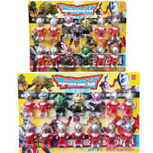 Q版 奥凸曼全套装 动漫怪兽模型召唤器超人蛋变形玩偶儿童公仔玩具