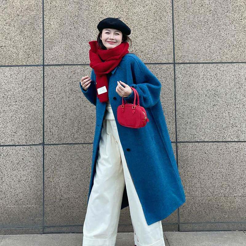 高级感呢子大衣女2024新款秋冬毛呢外套韩系小个子冬天中长款气质