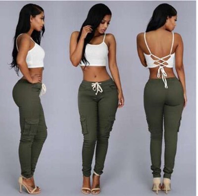 +S-2XL women pants elastic casual cotton trousers Bottoms