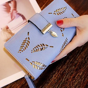 镂空树叶钱包Wallet Women Purse Girls Pink Handbags Party Bag