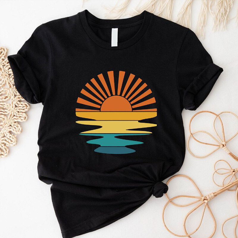 Sunset Nature Lover Women T Shirt创意纯棉T恤复古宽松短袖女,女装/女士精品,T恤,淘宝优惠券,粉丝福利购,淘宝优惠卷