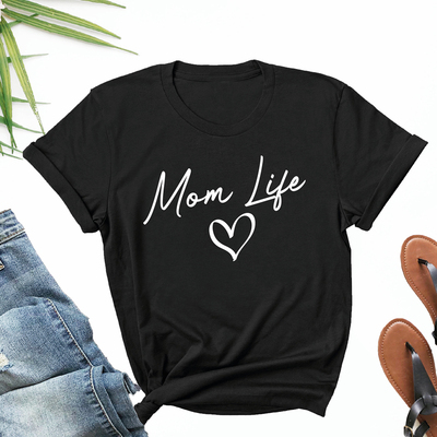 Mom Life women t shirt mothers day gift母亲节礼物短袖宽松棉