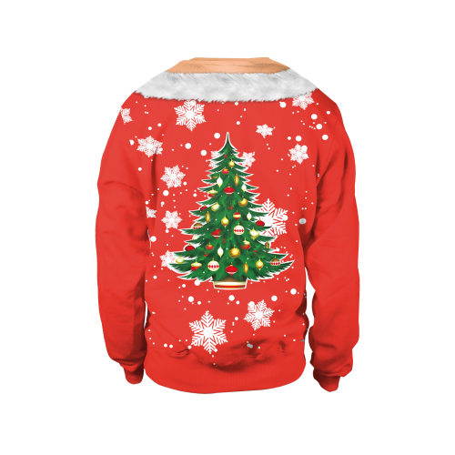 Christmas clothes women funny printing couple sweatshirt