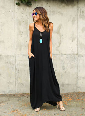 Fashion summer clothes women ladies casual loose maxi dress