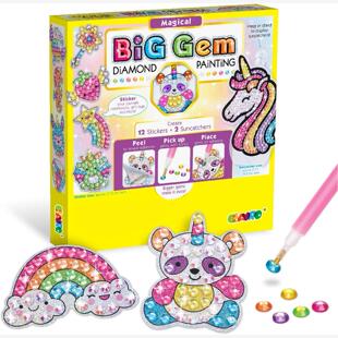 Kids Big Gem Diamond Painting Kit Create 12 Stickers DIY Art