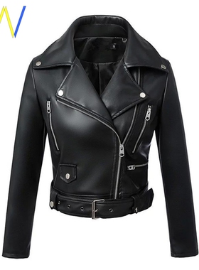 Spring Women Color Jackets For Waist Leather Jacket Coat