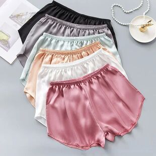 elastic silk shorts Solid 纯色微弹绸缎短裤 micro women color