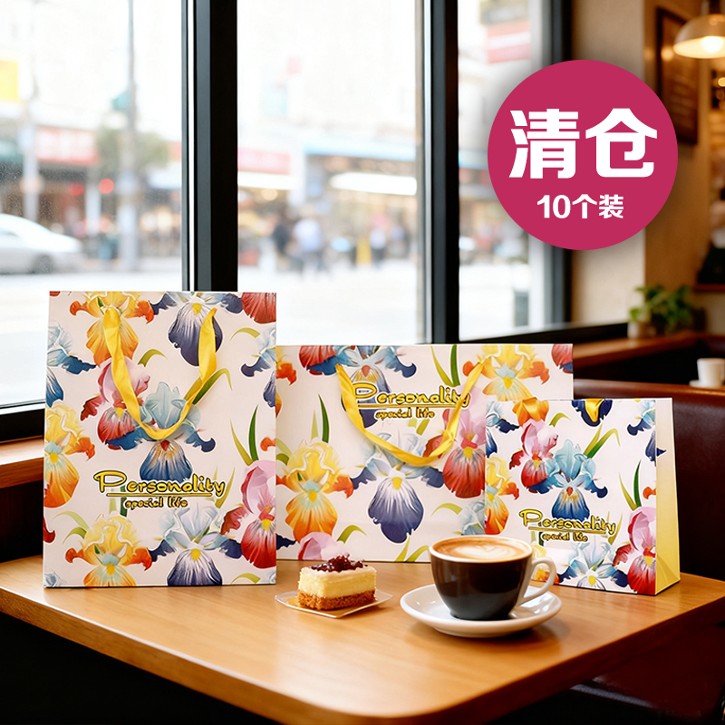 兰花创意礼袋潮 手提袋包装袋礼物袋节日礼品袋纸袋现货个性定制