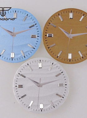 29mm沙丘表盘无标字面适合NH35 NH36 ETA2824 PT5000 银色针配件