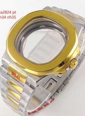 ETA2824 ST2130 PT鹦鹉螺手表表壳间金色NH35 miyota 29.8mm字面