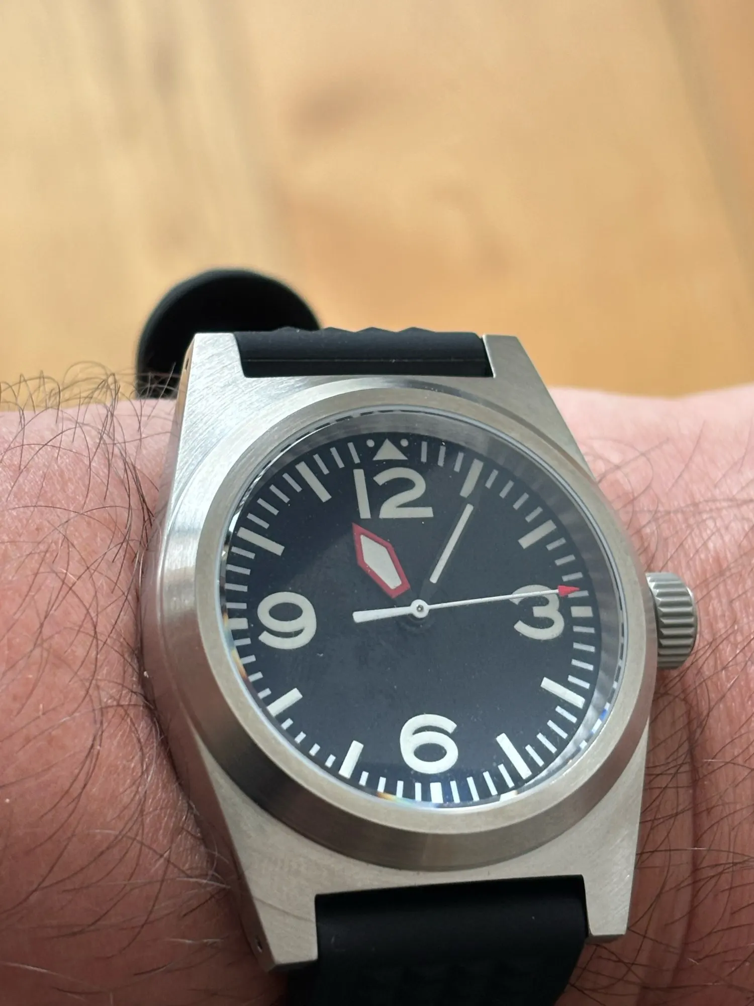 Nh pt 机芯38mm潜水机械手表男士拱形蓝宝石防水学生商务无标手表