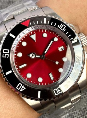NH35 PT5000机械手表红色鬼王43mm腕表不锈钢蓝宝石100米防水无标