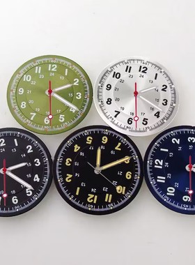 小红帽飞行员29mm表盘 nh35 nh36 ETA2824 PT 阿拉伯数字夜光无标