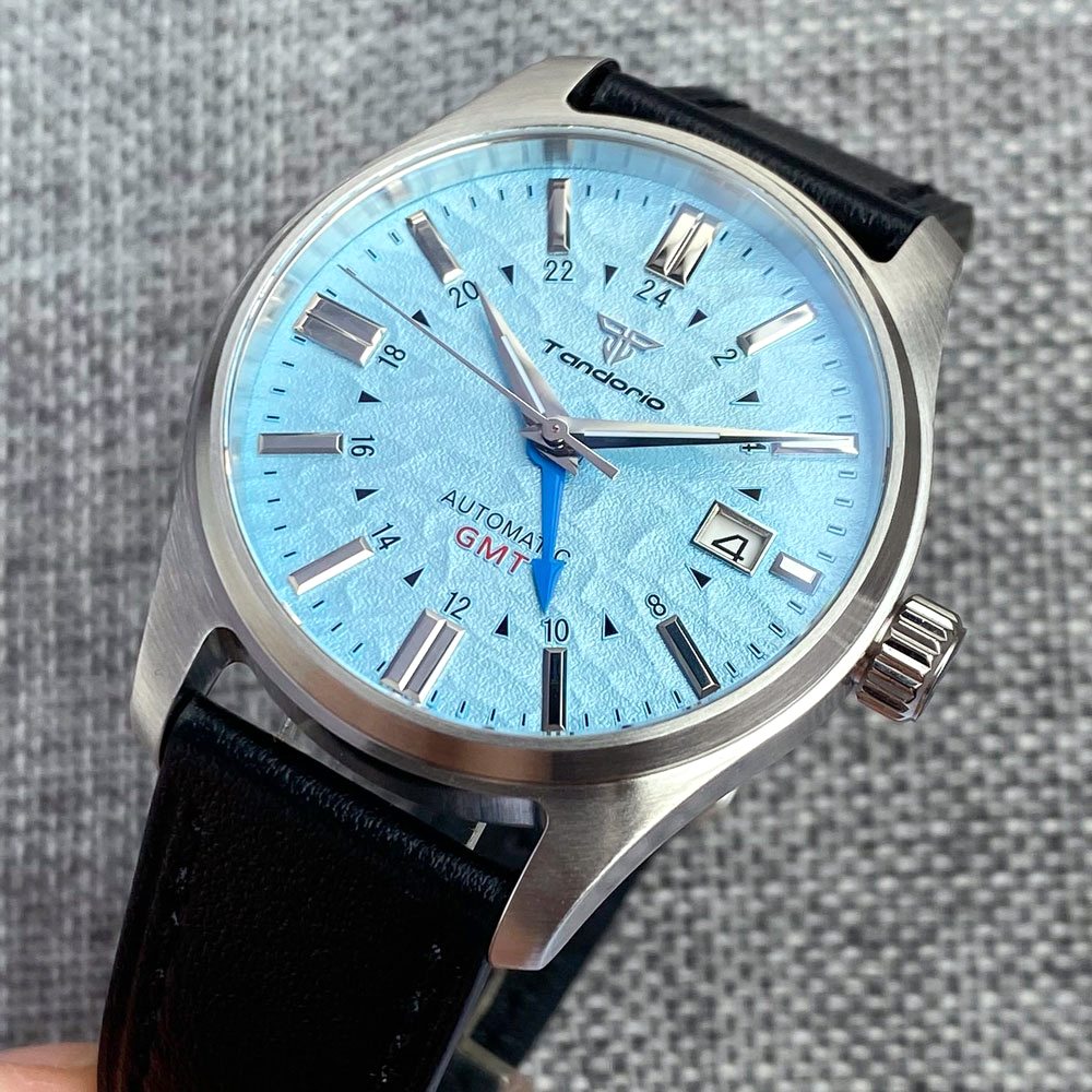 39MM飞行员男士机械腕表NH34 GMT 沙丘面潜水200米生日礼物