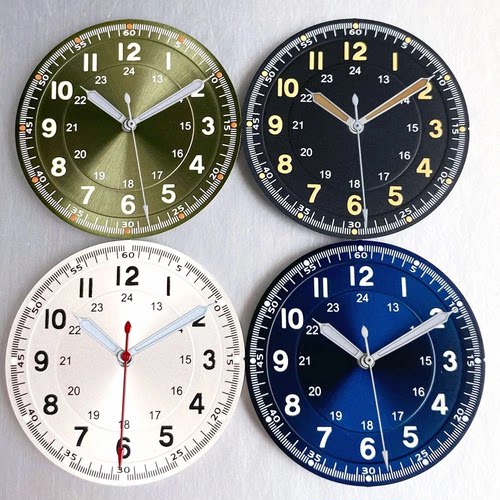 ETA2824 PT NH MIYOTA 表盘指针33.5mm字面无标小红帽表配件绿光