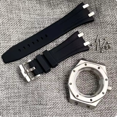 AP八边形表壳42mm 适合NH35 NH36机芯31mm表盘玫金色黑色透底后盖