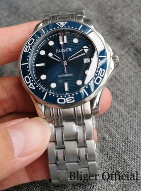 NH35A PT机械男士手表007系列蓝宝石夜光单向表圈日历41mm