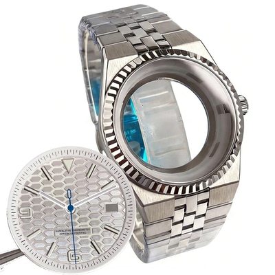 NH35表壳陆使系列蜂窝表盘34mm蓝宝石41mm手表壳透底后盖无标字面