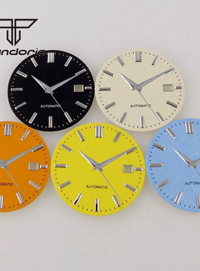 33.5mm gs手表表盘银色指针套装NH35 NH36 nh38飞行员改装配件