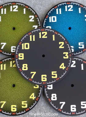 40.5mm表盘NH35 ETA2824大飞表配件绿字字面ST2130 SW200 NH36