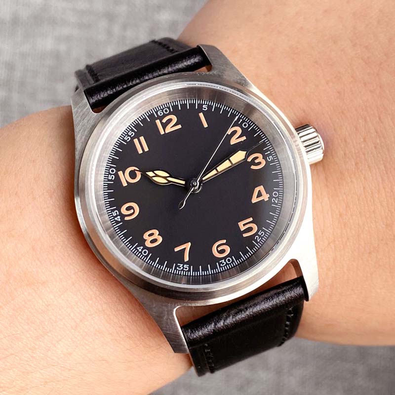 潜水无标星际穿越飞行员机械腕手表男士NH35 pt5000机芯百搭蛇针