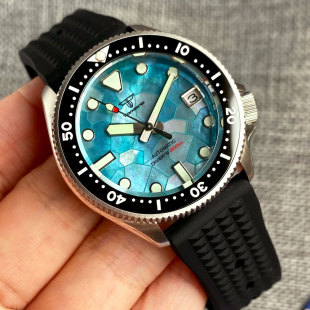 37mm潜水机械自动腕表男贝母表盘200米防水NH35机芯华夫带SKX013