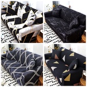 四季 弹力万能沙发套罩全包一体老式 123人座直排小梳化笠盖布魔术