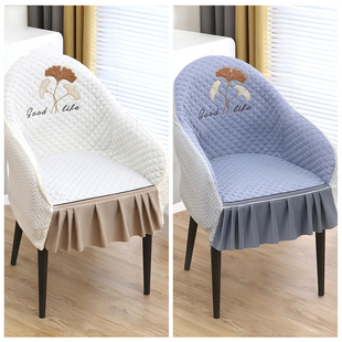 夹棉加厚防滑底加厚半圆弧形椅子套罩2026保护坐垫扶手餐桌皮凳座
