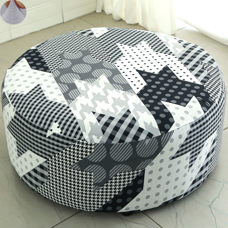 2025圆形沙发脚踏套罩千鸟格换鞋凳试穿榻榻米蒲团坐墩独个单人座,居家布艺,沙发套,淘宝优惠券,粉丝福利购,淘宝优惠卷