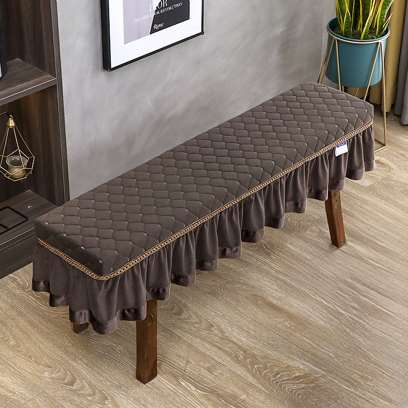 2026夹棉加厚防滑底长凳子套罩长条长方形坐垫卡座椅沙发床尾换鞋