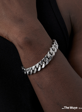 拉丝钛钢立体欧美风古巴链定制