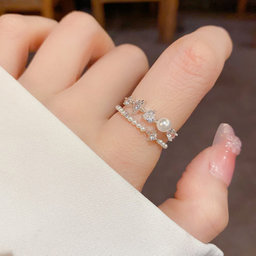 sakuya同款简约设计感双层开口戒