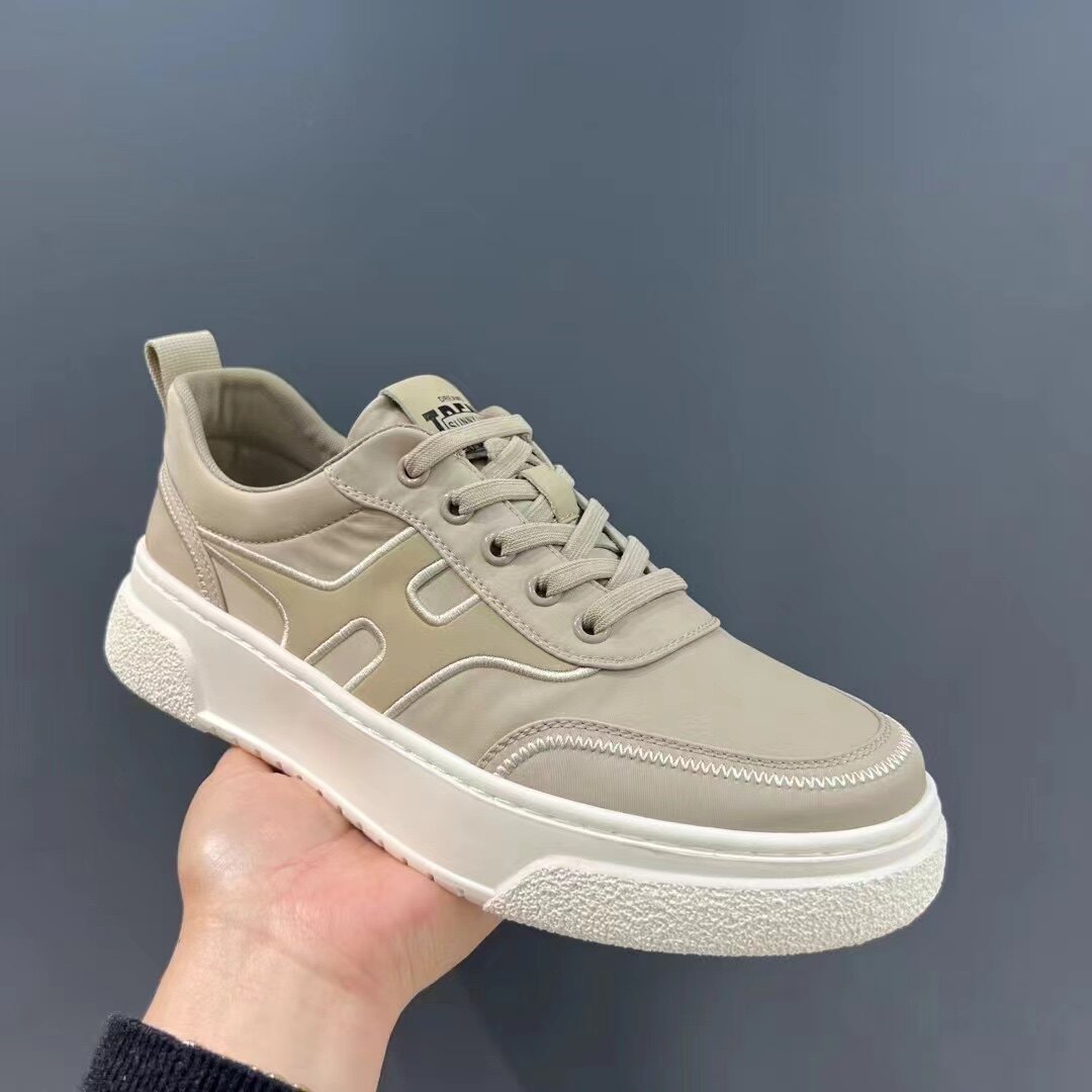 潮男2024夏一脚蹬纯色超轻低帮冰丝布鞋休闲板鞋耐磨圆头百搭透气