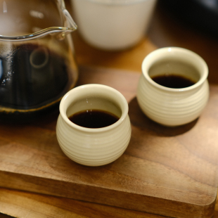 素止 陶瓷聚香束腰咖啡杯闻香分享杯咖啡馆出品手冲品鉴 50ml