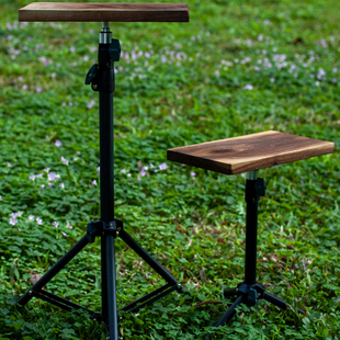 素止 户外便携小桌子 胡桃木制 三脚架 便携防水案板菜板托盘兼用