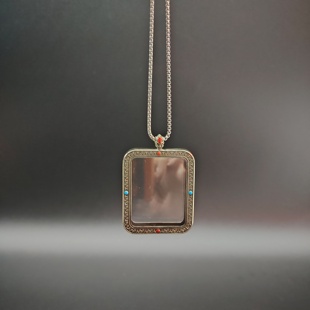 可装唐卡画盒收纳双面透明嘎乌盒空盒方牌擦擦盒方形唐卡壳吊坠