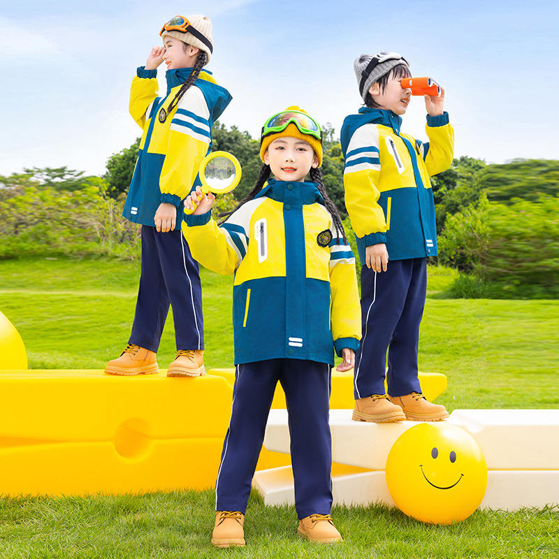 校服小学生春秋儿童冲锋衣运动会服装中学生班服初中生幼儿园园服