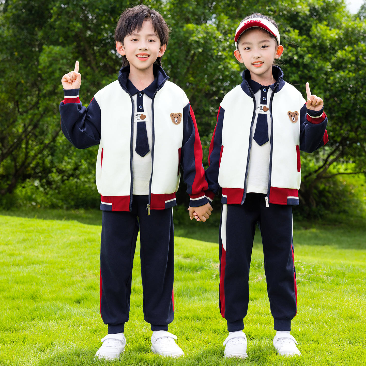 小学生校服春秋装棒球服三件套儿童班服幼儿园园服运动会演出套装