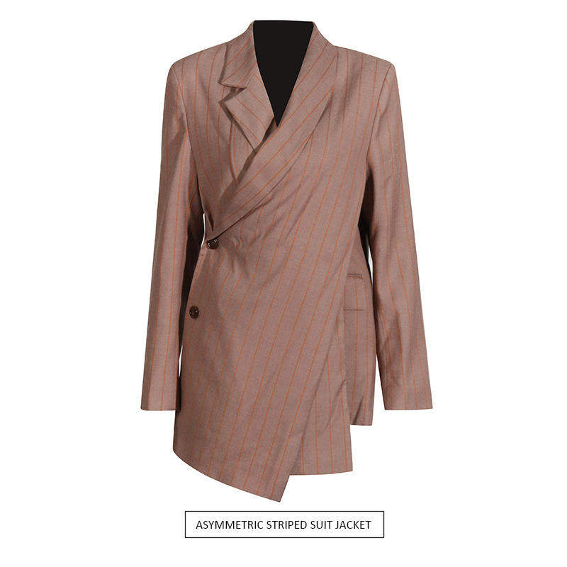 新款澳洲潮牌设计感不规则小西服2025气质条纹超好看西装外套女秋,女装/女士精品,西装,淘宝优惠券,粉丝福利购,淘宝优惠卷
