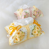 花朵车载纸巾盒纸巾袋手提自制抽纸袋纸巾森妈手工diy毛线材料包