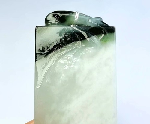 南阳天然独山玉平安无事牌子挂件吊坠老坑天蓝玉料男女款挂件玉石