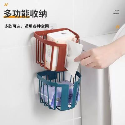 免打孔卫生间置物架卷纸收纳