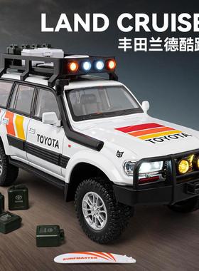 新款正版1:24丰田兰德酷路泽LC80仿真合金模型声光转向儿童男玩具