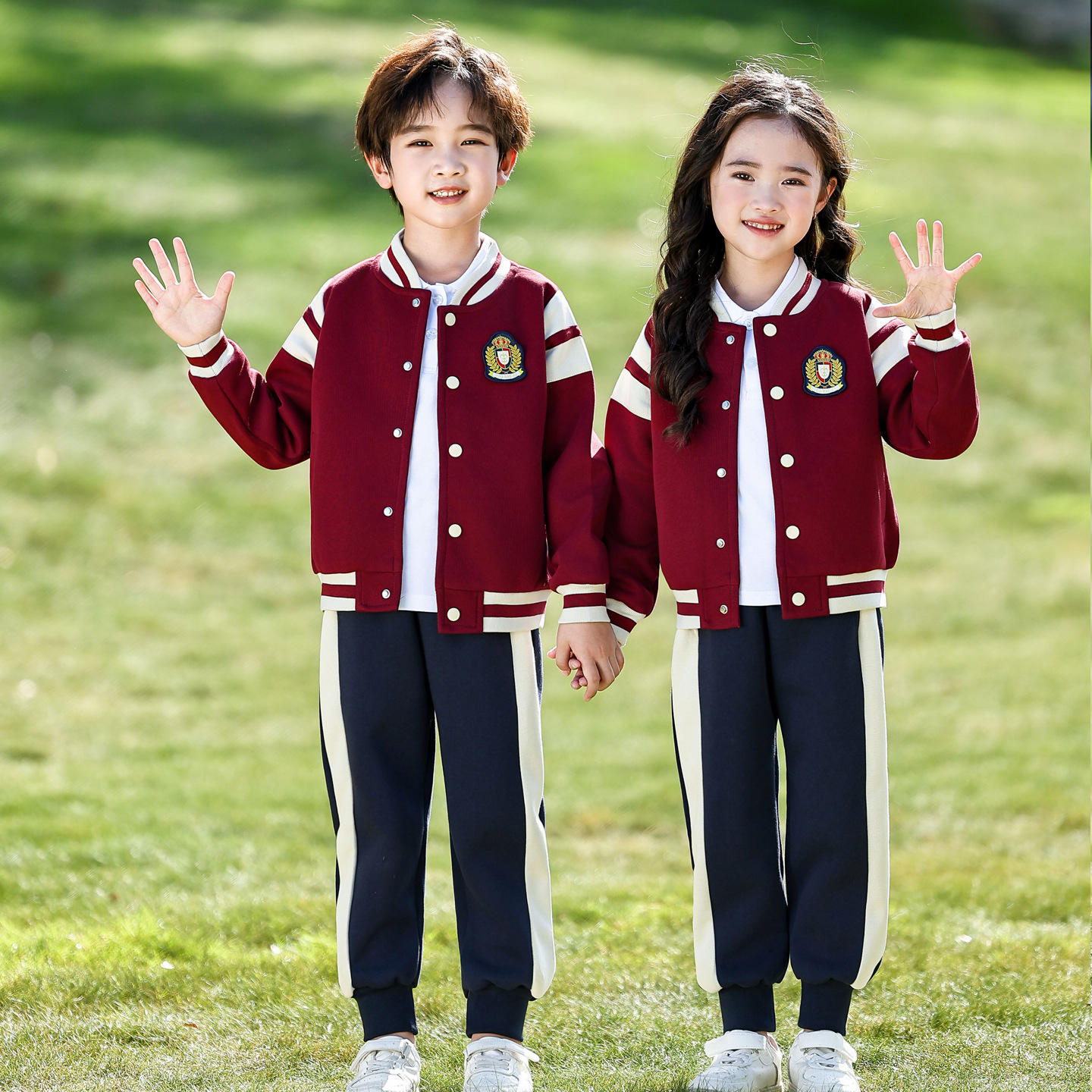 幼儿园园服学院风秋季中小学生运动校服套装春秋装儿童班服棒球服