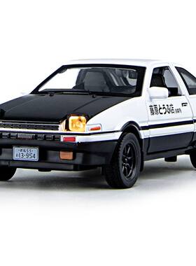 新款 盒装1:32仿真AE86儿童声光合金车模型玩具收藏