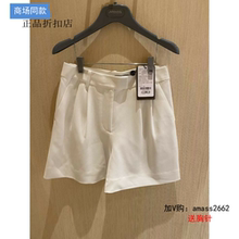 A家女装专柜正品2023夏款黑白色直筒休闲短裤5100511-249161-001